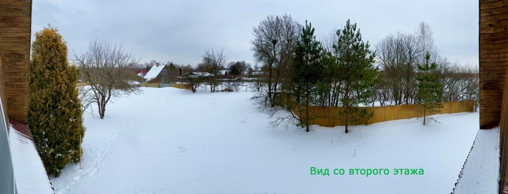 Вид из окна второго этажа дома Продажа домов в деревне Калужской области