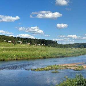 купить дом у воды первая линия деревня Покров продажа дома и земельного участка берег реки угра