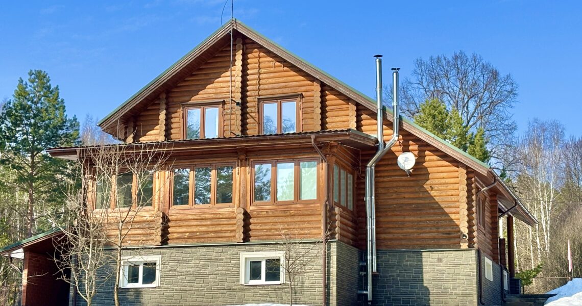 Дом под ключ Калужская область Крупное Бревно берег реки Угра, лес