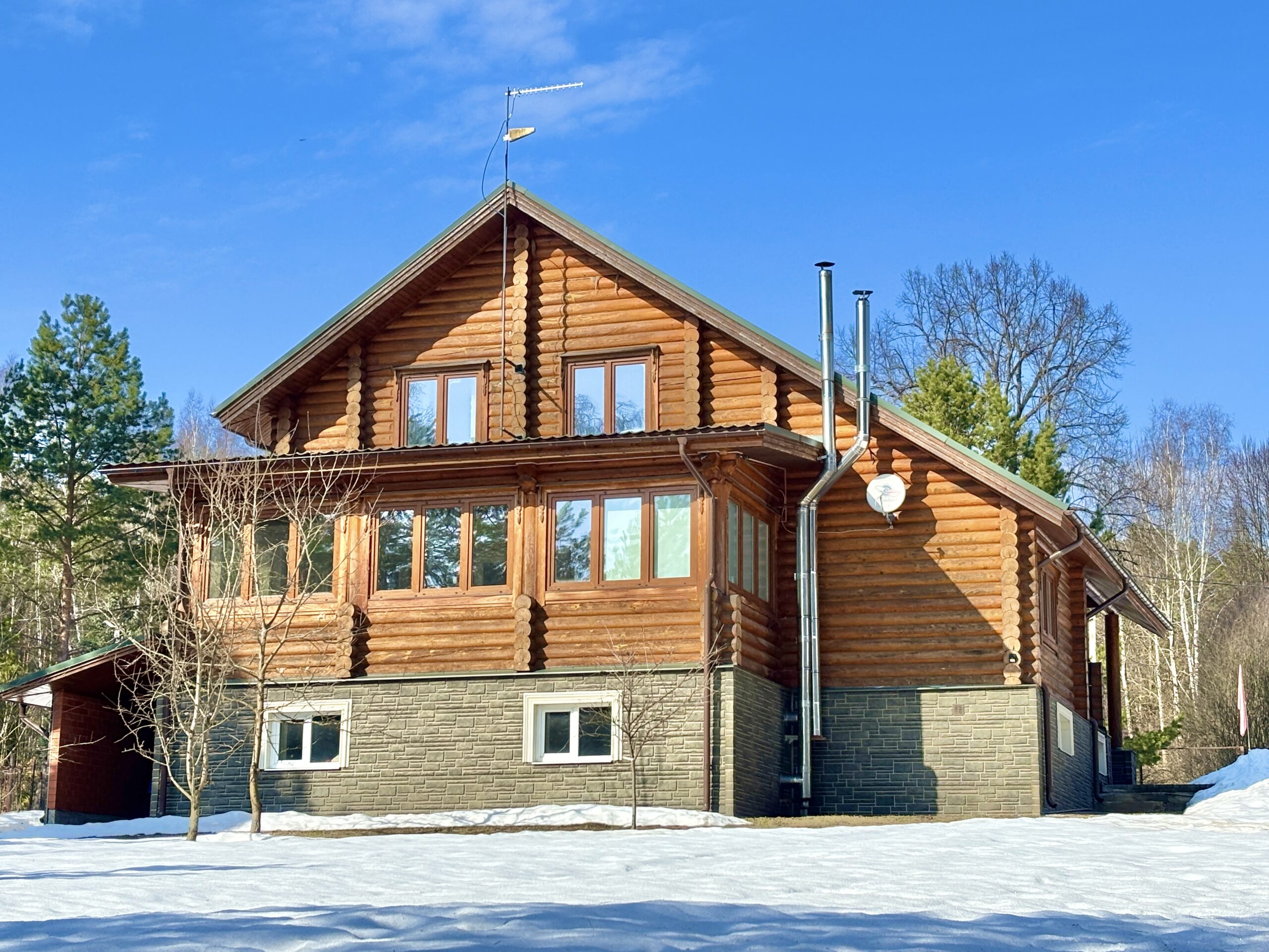 Дом под ключ Калужская область Крупное Бревно берег реки Угра, лес